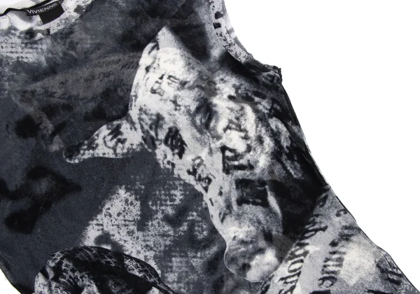 VIVIENNETAM Pig Printed Mesh Sleeveless Top K-163403_007