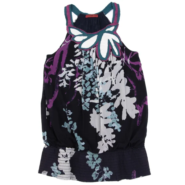 VIVIENNETAM Plant Printed Patch Camisole K-163406_002