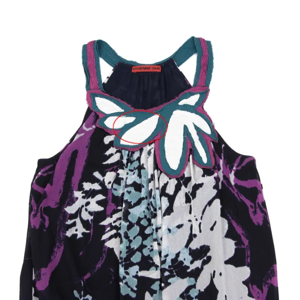 VIVIENNETAM Plant Printed Patch Camisole K-163406_003