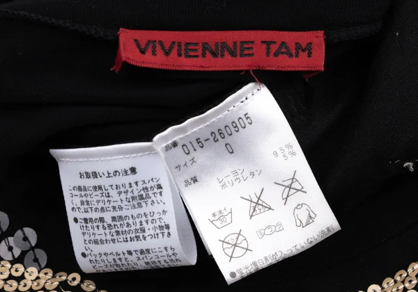 VIVIENNETAM Sequin Decorated Sleeveless Top K-163407_012