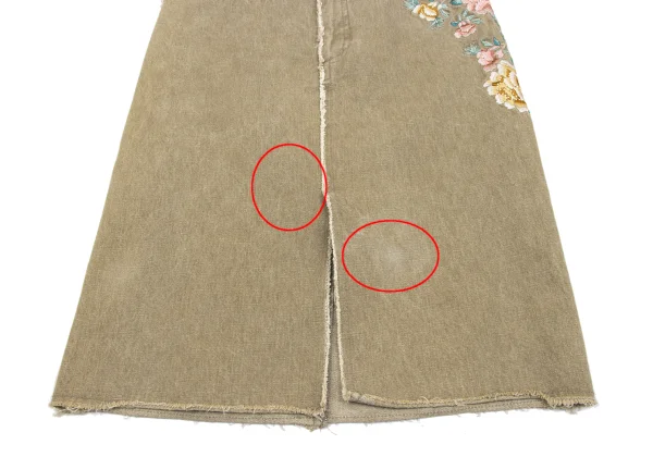 VIVIENNETAM Floral Embroidered Denim Skirt K-163410_010