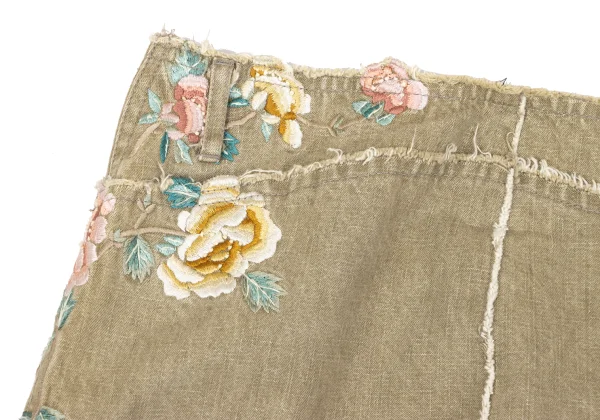 VIVIENNETAM Floral Embroidered Denim Skirt K-163410_015