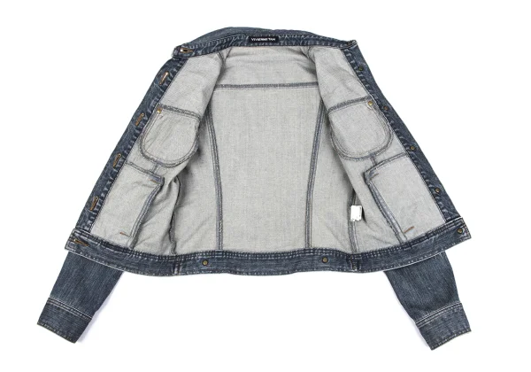 VIVIENNETAM Dragon Embroidery Denim Trucker Jacket K-163411_014