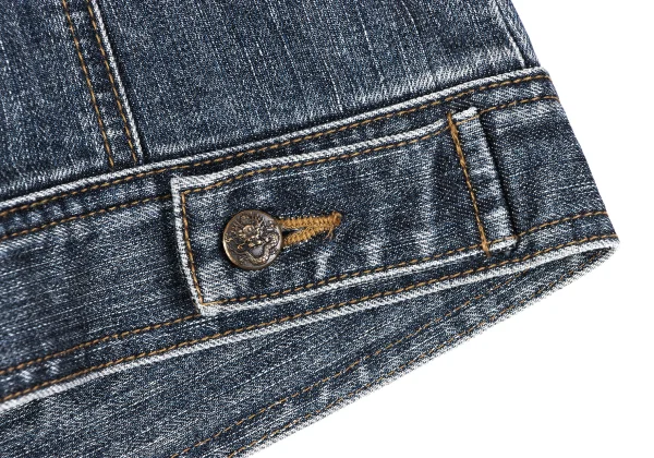 VIVIENNETAM Dragon Embroidery Denim Trucker Jacket K-163411_016