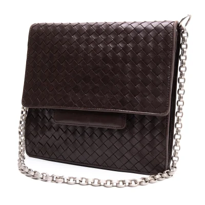 BOTTEGA VENETA Intrecciato Leather Chain Shoulder Bag