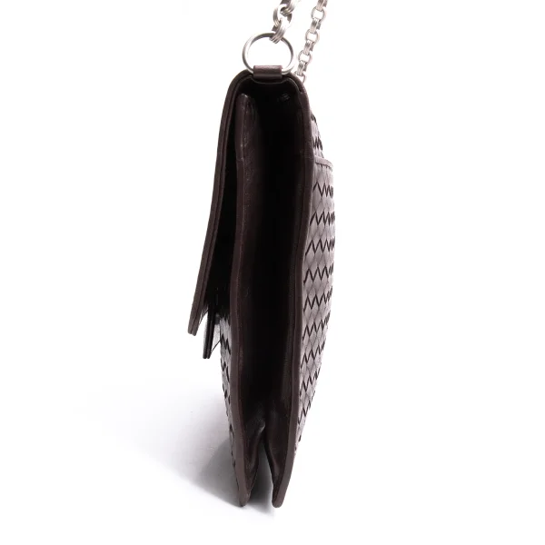 BOTTEGA VENETA Intrecciato Leather Chain Shoulder Bag K-163415_004