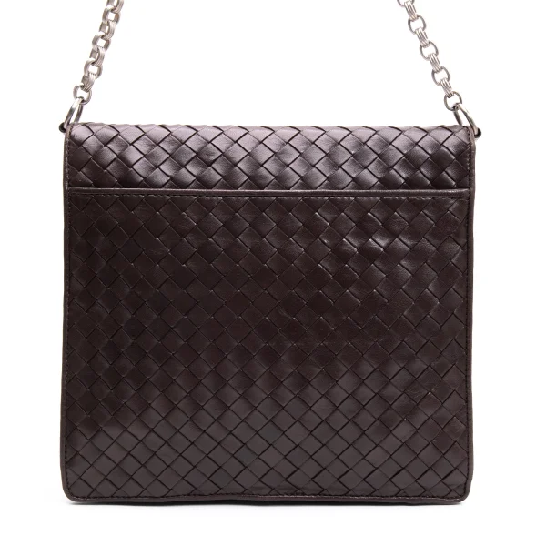 BOTTEGA VENETA Intrecciato Leather Chain Shoulder Bag K-163415_005