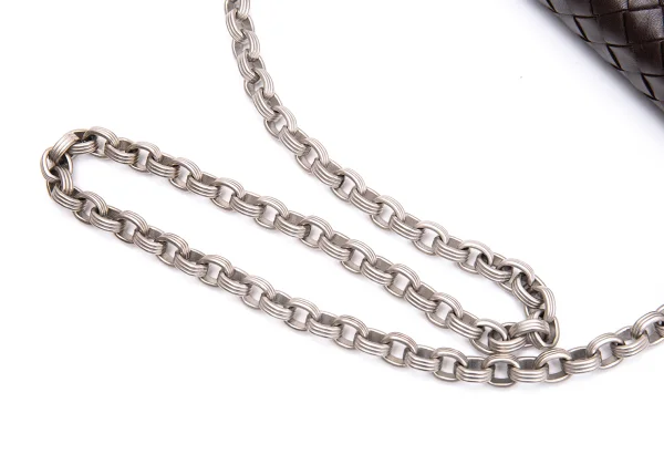 BOTTEGA VENETA Intrecciato Leather Chain Shoulder Bag K-163415_009