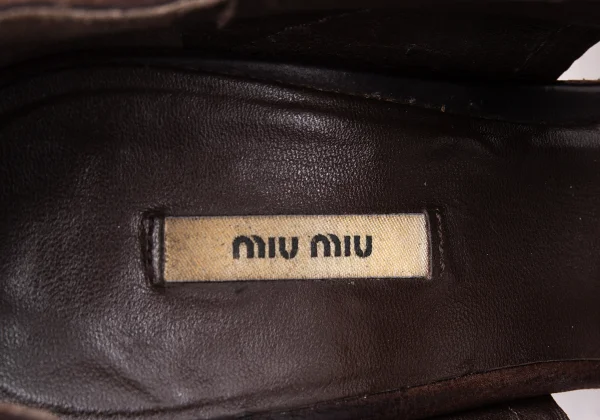 MIU MIU Studs Suede Heel Sandal K-163416_015