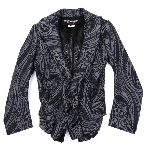 JUNYA WATANABE COMME des GARCONS Paisley Jacquard Denim Jacket K-163421_002