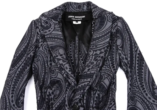 JUNYA WATANABE COMME des GARCONS Paisley Jacquard Denim Jacket K-163421_003