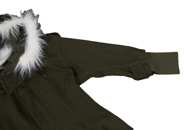 JUNYA WATANABE COMME des GARCONS Faux Fur Hood Detachable Mods Coat K-163422_010