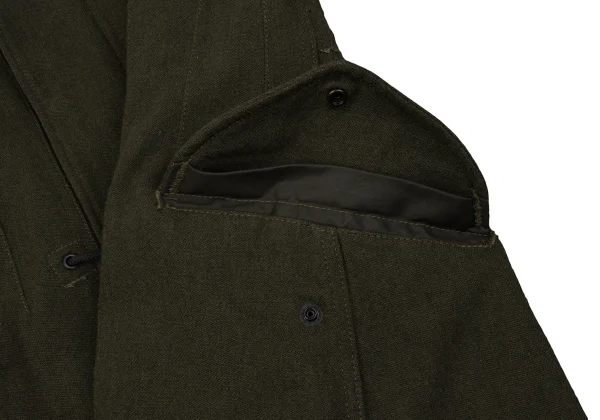 JUNYA WATANABE COMME des GARCONS Faux Fur Hood Detachable Mods Coat K-163422_015