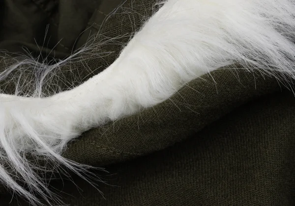 JUNYA WATANABE COMME des GARCONS Faux Fur Hood Detachable Mods Coat K-163422_018