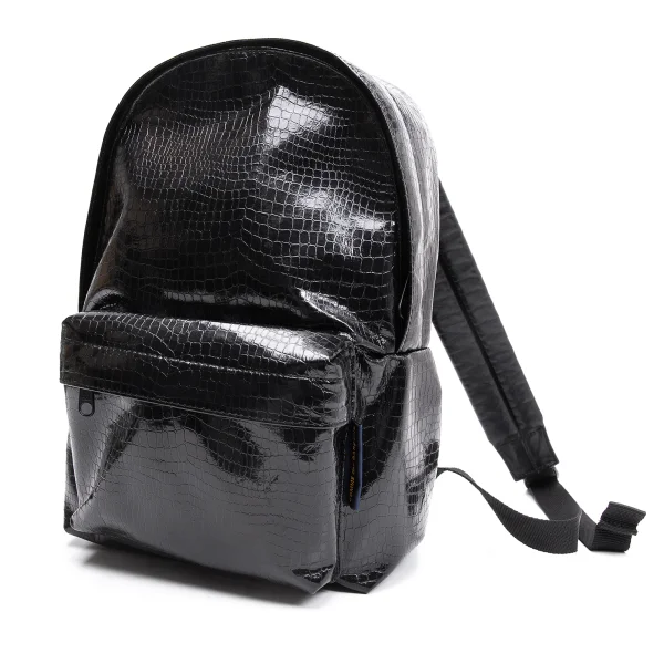 COMME des GARCONS Synthetic Leather Emboss Backpack Black  K-163423_001