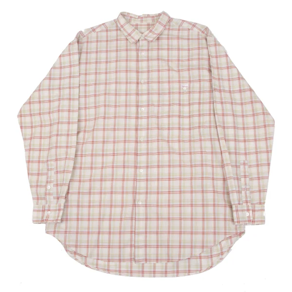 Papas Cotton Check Shirt Ivory,Red M K-163428_001