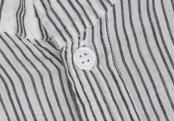 JURGEN LEHL Cotton Mao Collar Striped Shirt K-163431_004