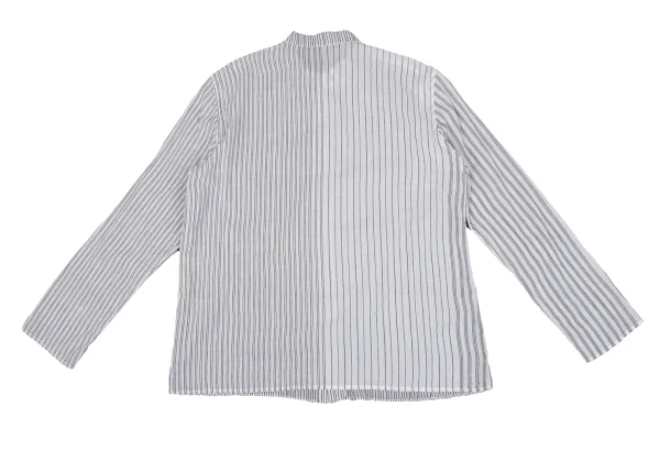 JURGEN LEHL Cotton Mao Collar Striped Shirt K-163431_010