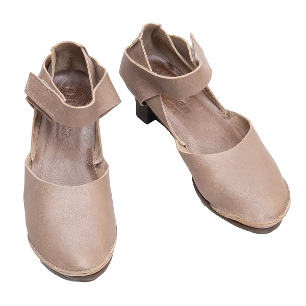 trippen Edel Strap Leather Heel Shoes Mocha 36(24cm) K-163437_001