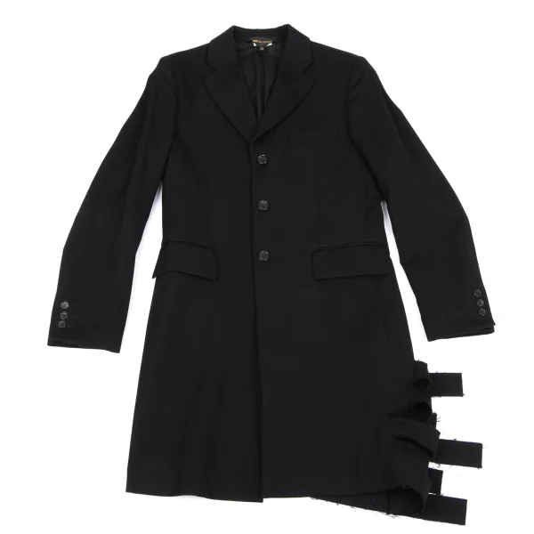 COMME des GARCONS Wool Hem Belted Long Jacket K-163438_002