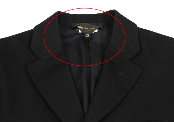 COMME des GARCONS Wool Hem Belted Long Jacket K-163438_004