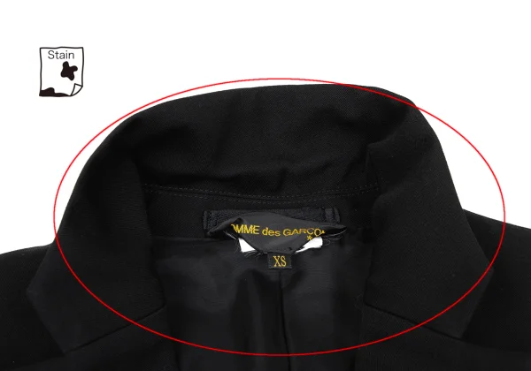 COMME des GARCONS Wool Hem Belted Long Jacket K-163438_005