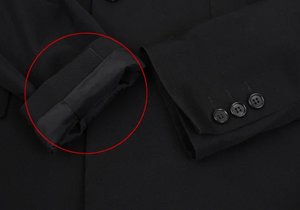 COMME des GARCONS Wool Hem Belted Long Jacket K-163438_008