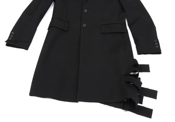 COMME des GARCONS Wool Hem Belted Long Jacket K-163438_010