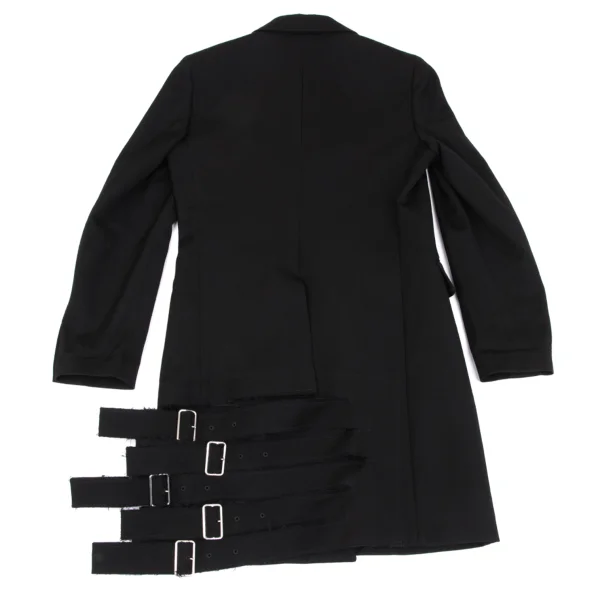COMME des GARCONS Wool Hem Belted Long Jacket K-163438_014