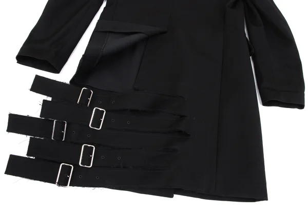 COMME des GARCONS Wool Hem Belted Long Jacket K-163438_015