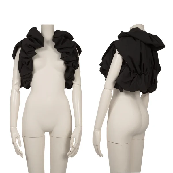 COMME des GARCONS Wool Frill Bolero Black S K-163439_001