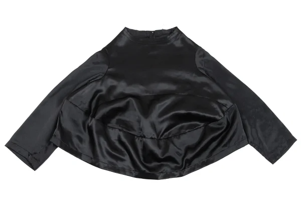 COMME des GARCONS Round Switching Flare Satin Blouse K-163446_002