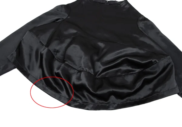 COMME des GARCONS Round Switching Flare Satin Blouse K-163446_006