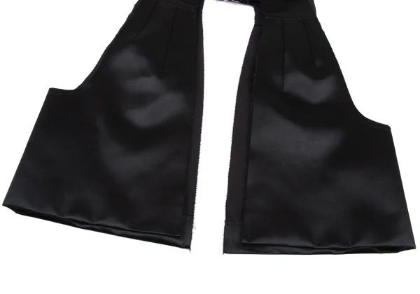 COMME des GARCONS Satin Cut-off Design Belted Chaps Skirt K-163450_005