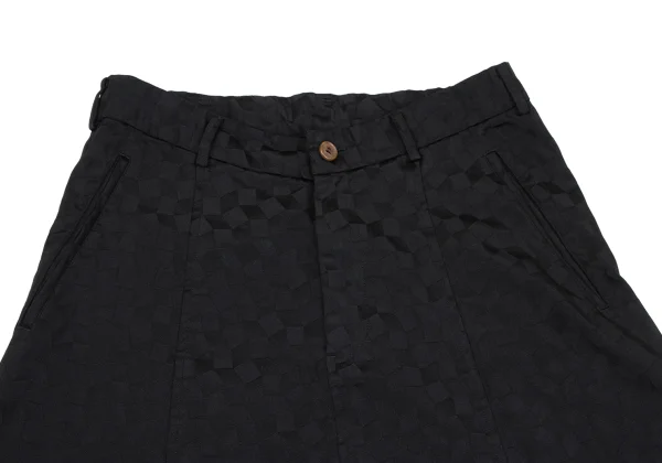 COMME des GARCONS Block Check Weave Dropped Crotch Pants K-163456_002