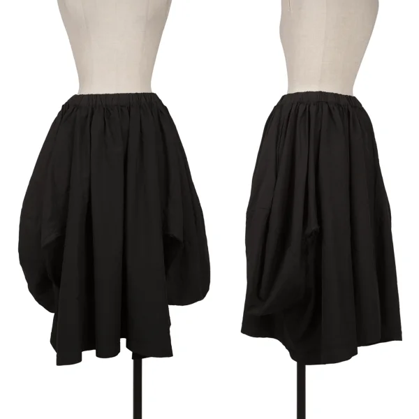 COMME des GARCONS Side Hole Design Drape Skirt Black XS K-163458_001