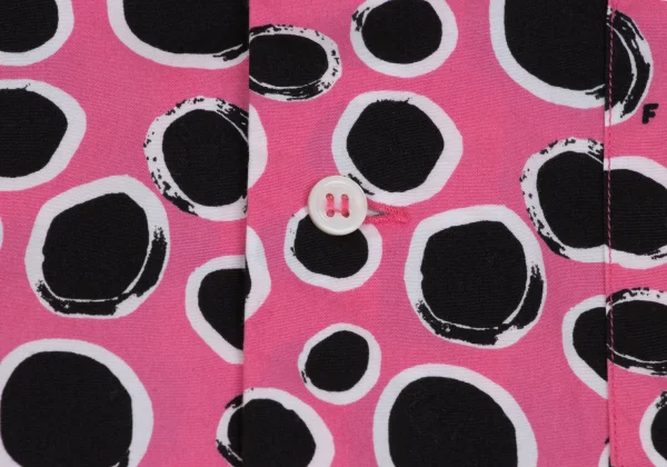 BLACK COMME des GARCONS Graphic Dot Print Round Collar Blouse K-163460_006