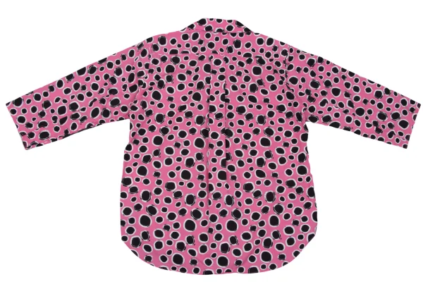 BLACK COMME des GARCONS Graphic Dot Print Round Collar Blouse K-163460_011