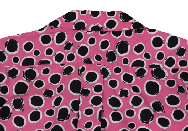 BLACK COMME des GARCONS Graphic Dot Print Round Collar Blouse K-163460_012