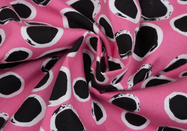 BLACK COMME des GARCONS Graphic Dot Print Round Collar Blouse K-163460_014