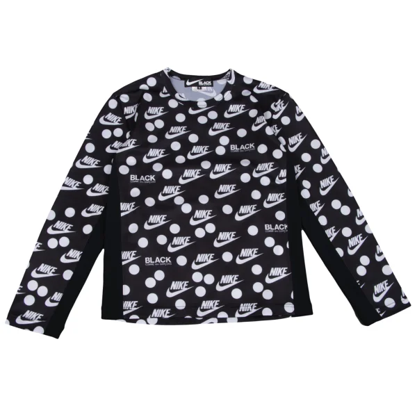 BLACK COMME des GARCONS×NIKE Logo Print Rib Switching Top Black,White S K-163462_001