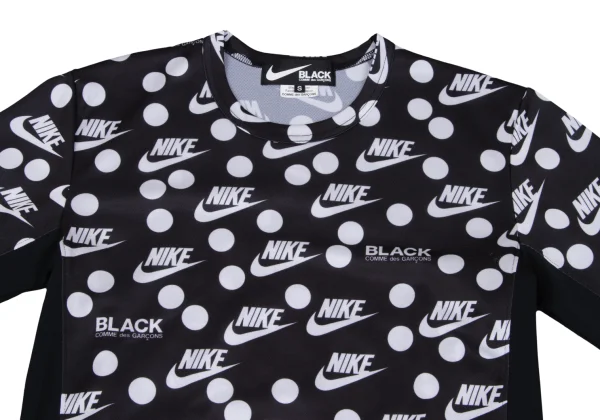 BLACK COMME des GARCONS×NIKE Logo Print Rib Switching Top K-163462_002