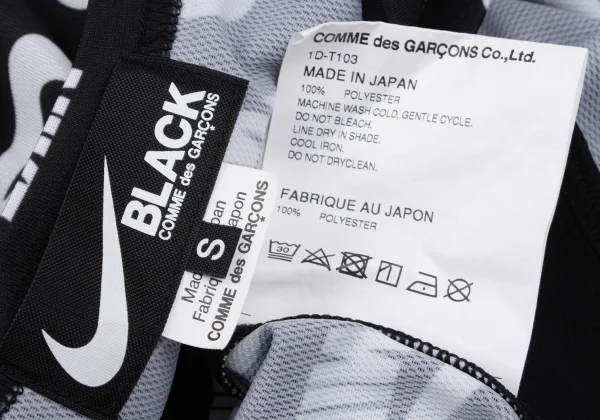BLACK COMME des GARCONS×NIKE Logo Print Rib Switching Top K-163462_014