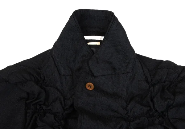 コムデギャルソン オムプリュスCOMME des GARCONS HOMME PLUS シャドーストライプシャーリングデザインジャケット 黒XS K-163464_005