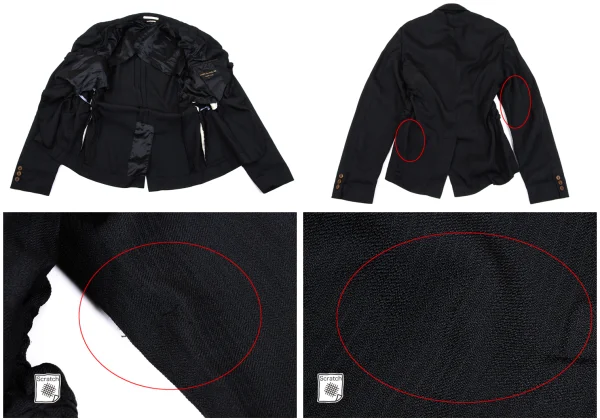 コムデギャルソン オムプリュスCOMME des GARCONS HOMME PLUS シャドーストライプシャーリングデザインセットアップ 黒XS K-163466_008