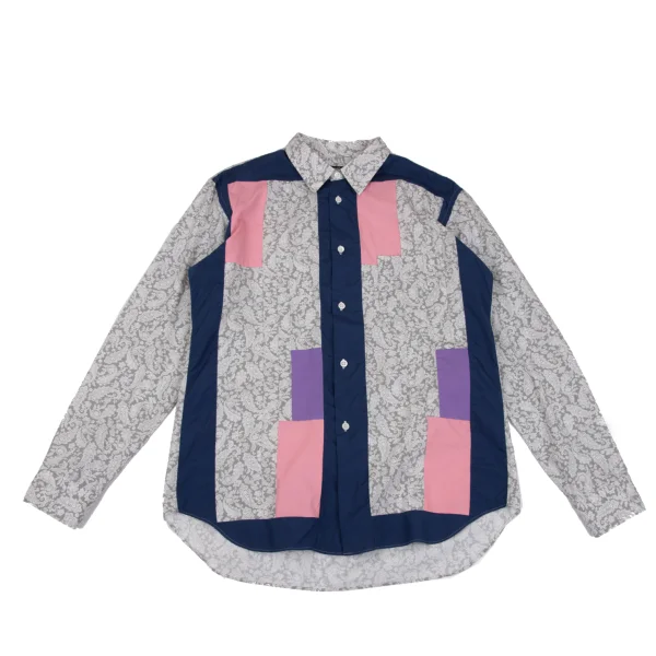 COMME des GARCONS HOMME DEUX Crazy Pattern Paisley Shirt Multi-Color L K-163468_001