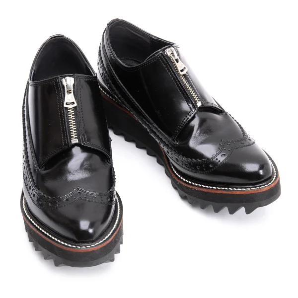 KAYO NAKAMURA by Y's Shark Sole Wing Tip Leather Shoes Black 4 (US About 7) K-163486_001