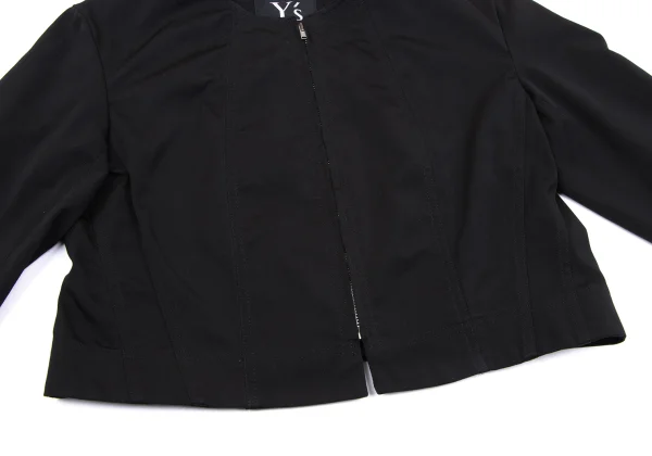 Y's Poly Collarless Cropped Zip Blouson K-163495_007