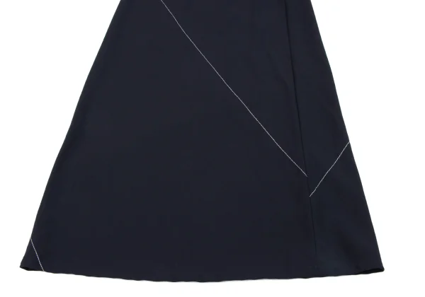 Y's White Stitch Wool Sleeveless Dress K-163497_006