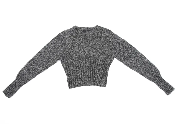 Y's Wool Rib Switch Mixed Knit Sweater K-163499_002